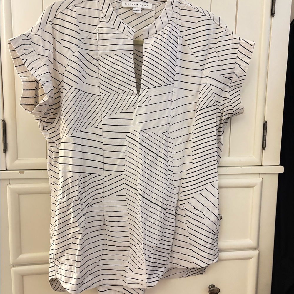 Loyal Hana Striped Nursing Blouse